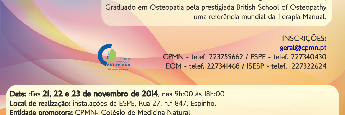 Seminário internacional de osteopatia – técnicas harmónicas